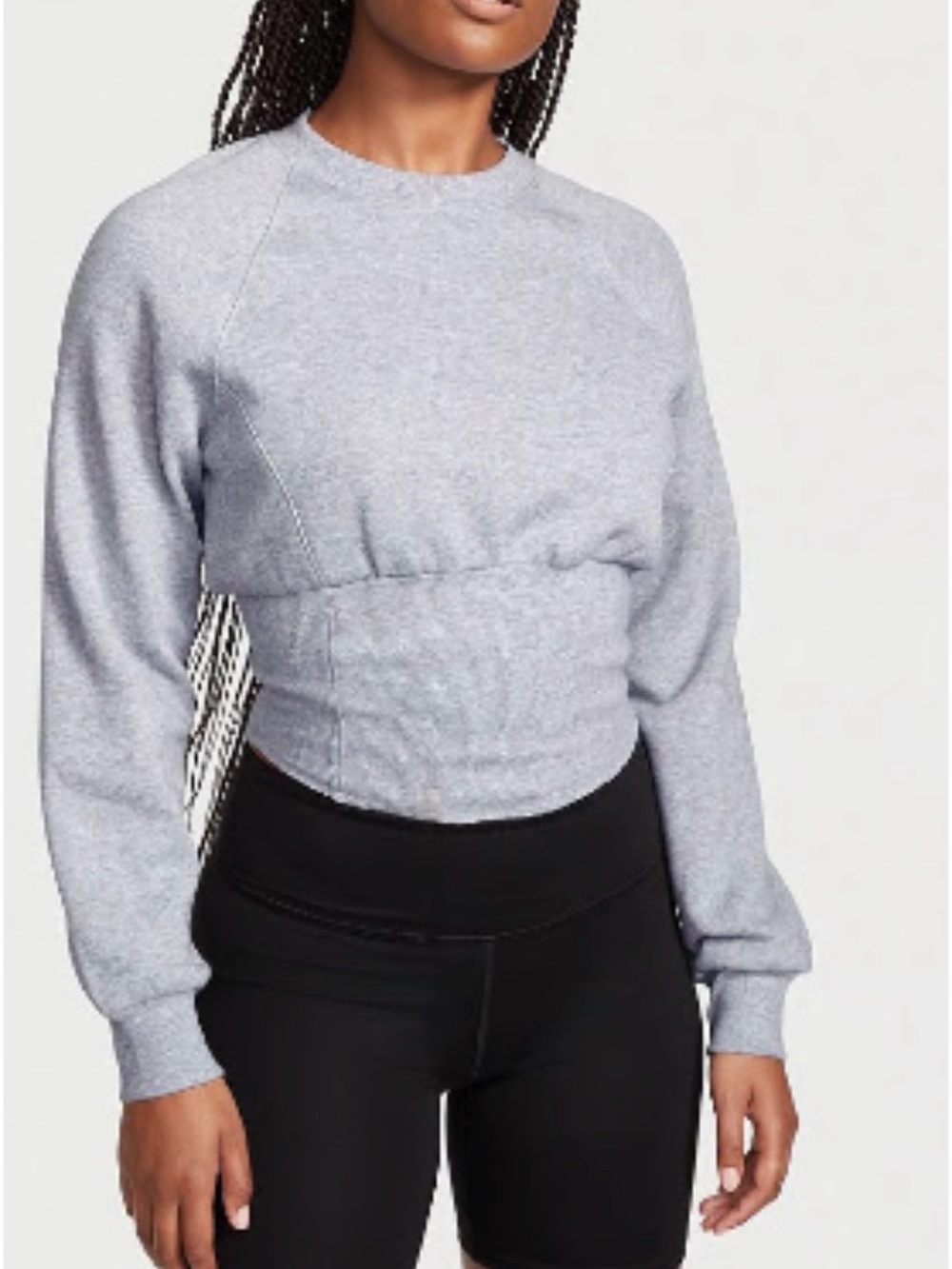 NWT | Victoria's Secret Cotton Fleece Corset Crewneck | Small |